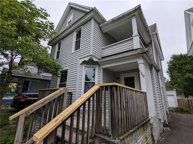 354 Euclid Ave, Elmira City, NY 14905 - rear view of house with a deck