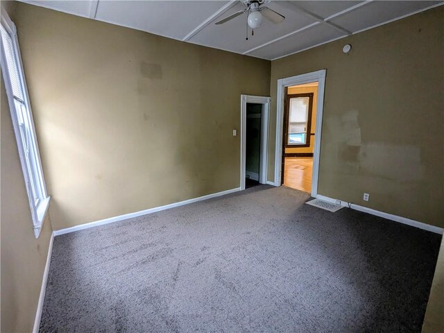 354 Euclid Ave, Elmira City, NY 14905 - carpeted spare room with ceiling fan and baseboards