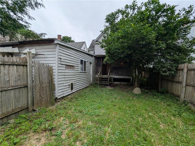 354 Euclid Ave, Elmira City, NY 14905 - view of yard featuring a wooden deck