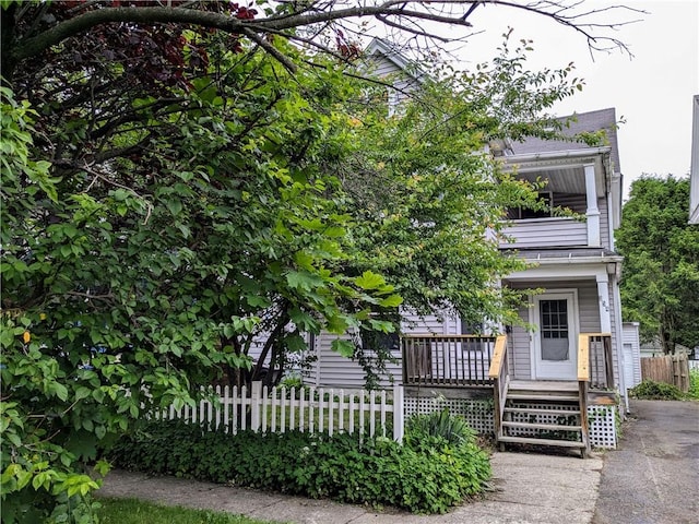 354 Euclid Ave, Elmira City, NY 14905 - view of property hidden behind natural elements with a balcony