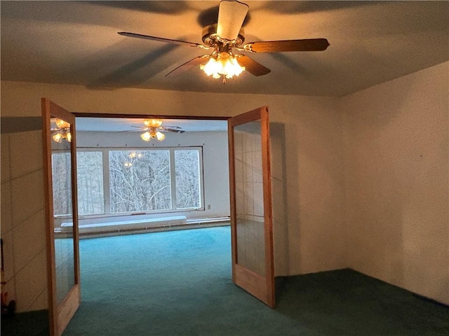 100 Brickwork Rd, Hamlin, PA 16735 - empty room featuring a ceiling fan and carpet