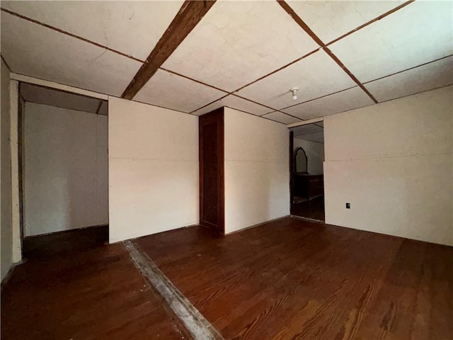100 Brickwork Rd, Hamlin, PA 16735 - empty room featuring wood finished floors and a drop ceiling