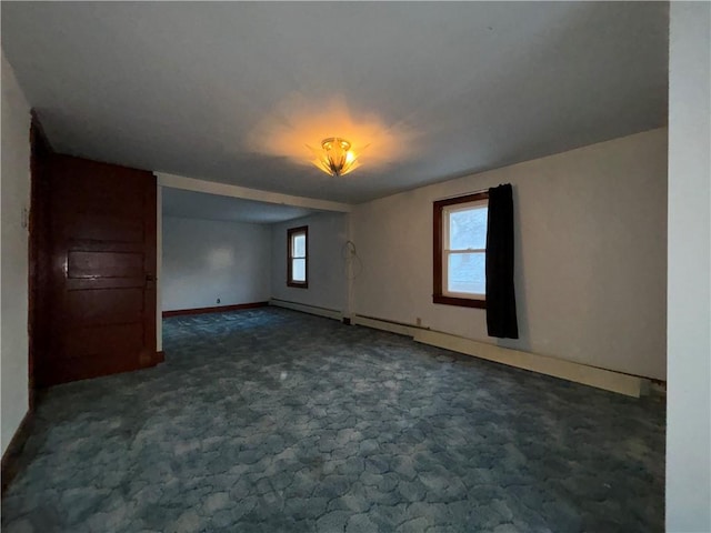 100 Brickwork Rd, Hamlin, PA 16735 - carpeted empty room with plenty of natural light and baseboard heating