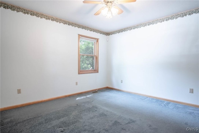 29591 Coon Bridge Rd, Theresa, NY 13691 - carpeted spare room featuring baseboards and ceiling fan