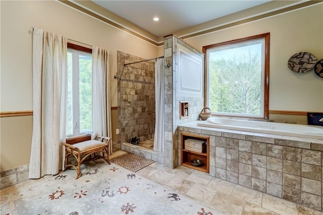 1544 Paddy Ln, Macedon, NY 14502 - full bath with a shower stall and a garden tub