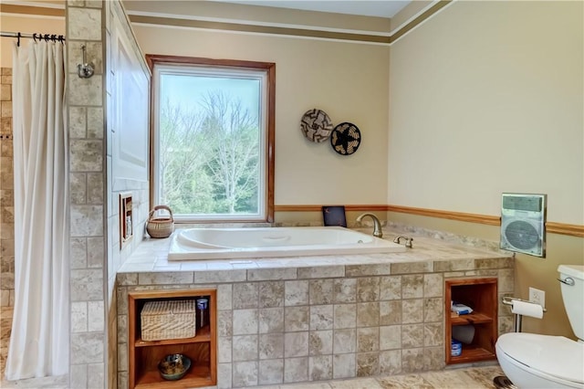 1544 Paddy Ln, Macedon, NY 14502 - bathroom with a bath and tiled shower