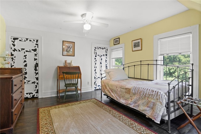 960 Landing Rd N, Brighton, NY 14625 - bedroom featuring dark wood-style floors and a ceiling fan