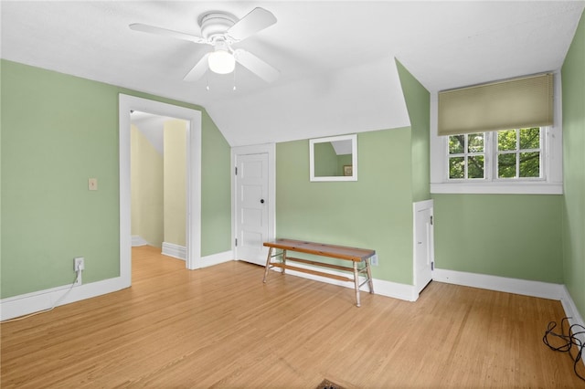960 Landing Rd N, Brighton, NY 14625 - empty room featuring wood finished floors, ceiling fan, and lofted ceiling