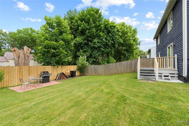 101 Post Lamp Cir, Cicero, NY 13212 - fenced backyard featuring a patio and a wooden deck