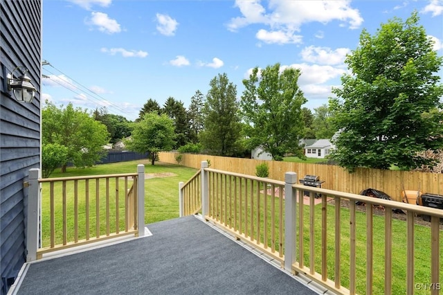 101 Post Lamp Cir, Cicero, NY 13212 - wooden terrace featuring a fenced backyard