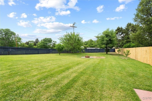 101 Post Lamp Cir, Cicero, NY 13212 - fenced backyard featuring a fire pit