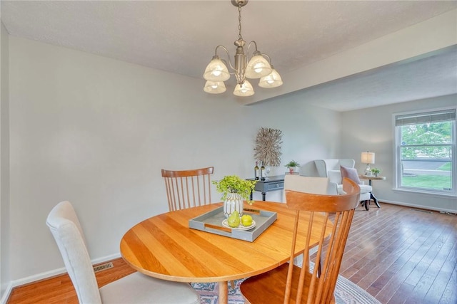 731 Brookeville Dr, Webster, NY 14580 - dining area featuring a chandelier and hardwood / wood-style floors