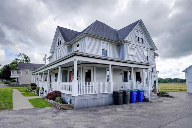 4618 Oak Orchard Rd, Barre, NY 14411 - view of front of property featuring covered porch and roof with shingles