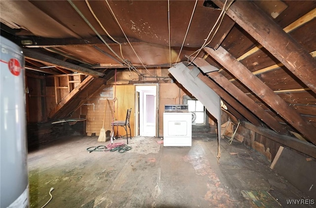 443 Madison St, Buffalo, NY 14212 - unfinished attic with washer / clothes dryer and water heater