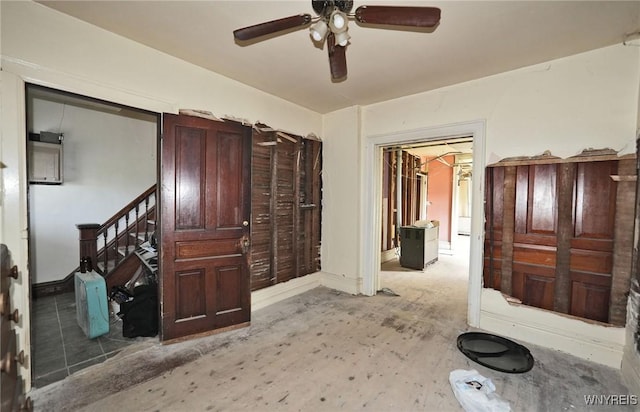 443 Madison St, Buffalo, NY 14212 - entryway with ceiling fan and light wood finished floors
