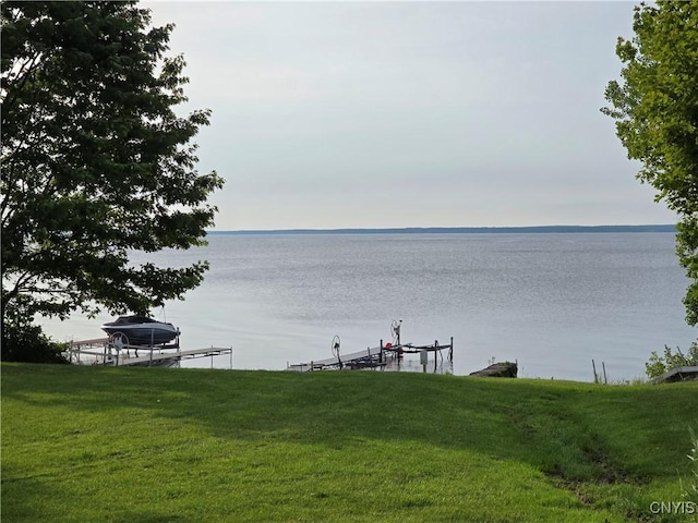 124 Seneca Ave, Sullivan, NY 13032 - water view with boat lift and a dock