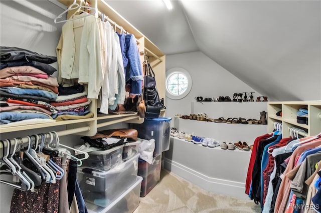2565 Bowen Rd, Elma, NY 14059 - walk in closet featuring lofted ceiling and carpet