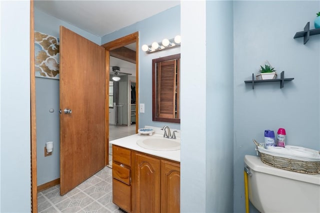 11 Fulton St, North Dansville, NY 14437 - bathroom with vanity and ceiling fan