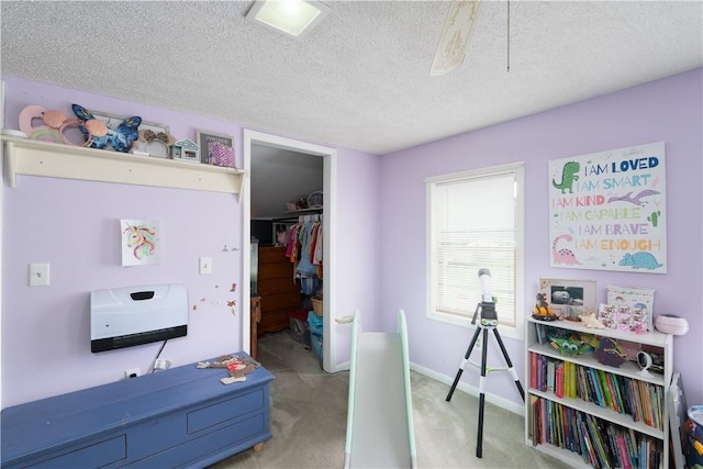 11 Fulton St, North Dansville, NY 14437 - home office with carpet and a textured ceiling
