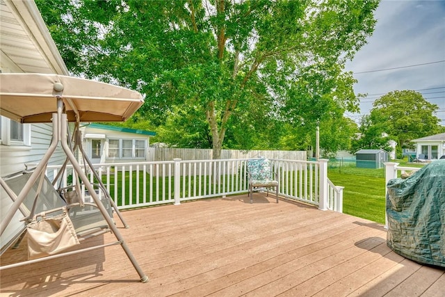 26 Catalina Dr, Irondequoit, NY 14622 - deck featuring an outdoor structure