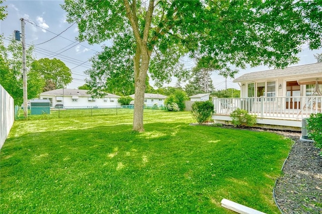 26 Catalina Dr, Irondequoit, NY 14622 - fenced backyard with a deck