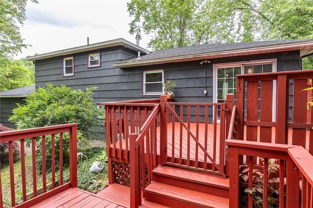 77 Chad Cir, Greece, NY 14616 - wooden terrace featuring stairway