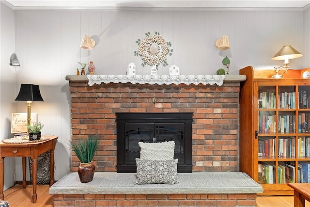 133 Parklands Dr, Greece, NY 14616 - detailed view of wood finished floors and a fireplace