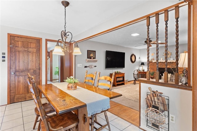 133 Parklands Dr, Greece, NY 14616 - dining room with light tile patterned floors and a ceiling fan