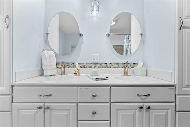133 Parklands Dr, Greece, NY 14616 - bathroom featuring double vanity and curtained shower