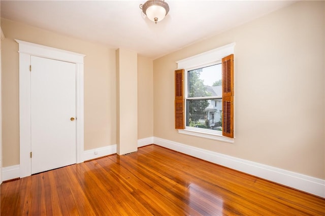34 Shepard St, Rochester, NY 14620 - empty room with baseboards and wood finished floors