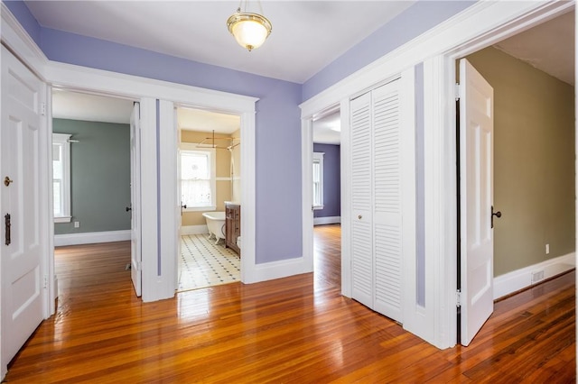 34 Shepard St, Rochester, NY 14620 - hallway with wood finished floors