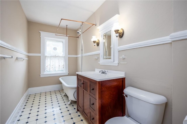 34 Shepard St, Rochester, NY 14620 - bathroom featuring a soaking tub, vanity, tile patterned floors, and a chandelier