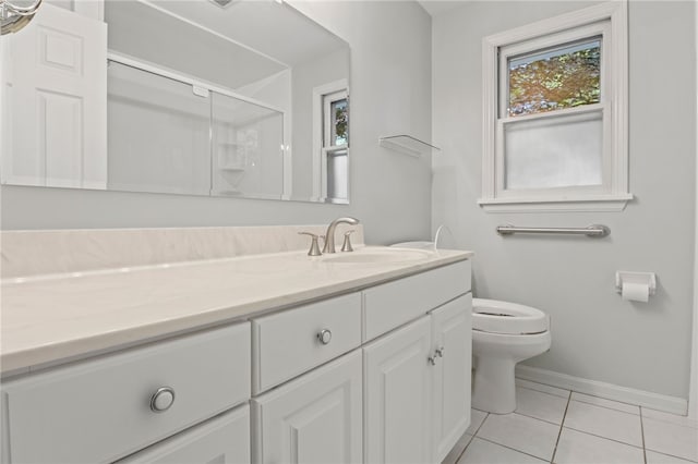 38 Moroa Dr, Irondequoit, NY 14622 - bathroom featuring vanity, tile patterned flooring, and a shower with shower door