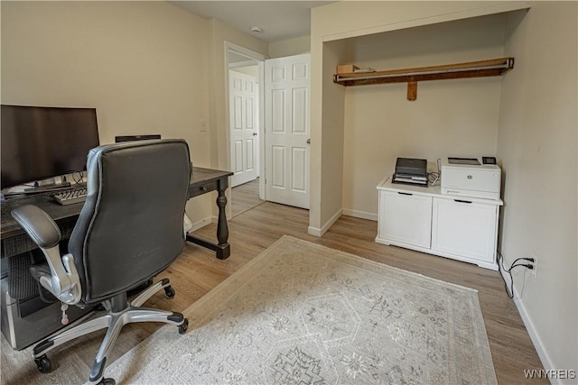 1558 Youngstown Wilson Rd, Porter, NY 14174 - office with light wood-style flooring and baseboards