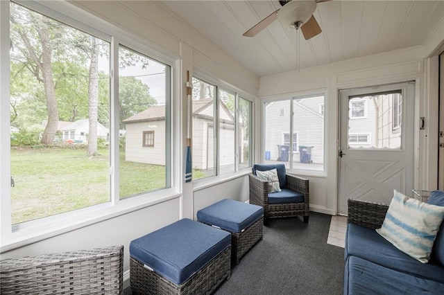 25 Kiniry Dr, Irondequoit, NY 14609 - sunroom with ceiling fan