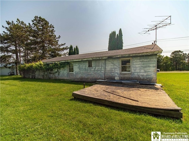 5030 Rte 430, Ellery, NY 14712 - rear view of property featuring a wooden deck and a yard