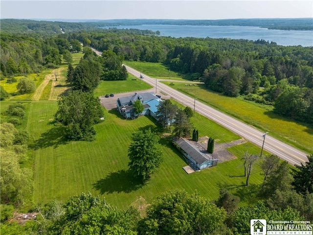 5030 Rte 430, Ellery, NY 14712 - drone / aerial view of a nearby body of water and a forest