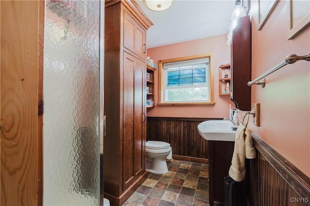 6938 Klock Rd, Lyme, NY 13693 - full bathroom with vanity, a stall shower, and stone finish flooring