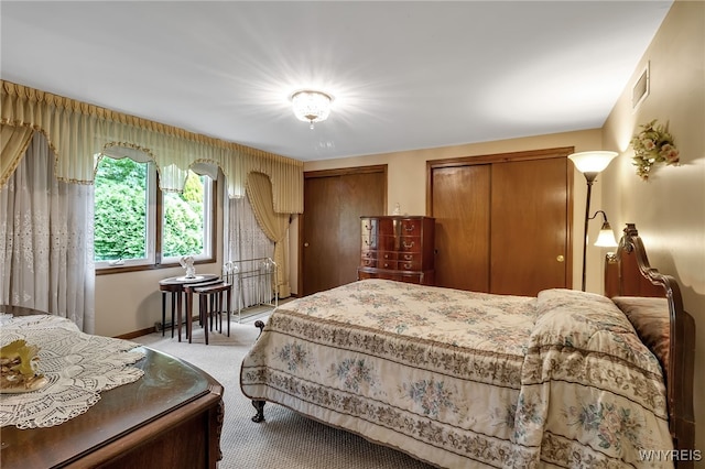 6182 Townline Rd, Wheatfield, NY 14094 - bedroom featuring multiple closets and light carpet