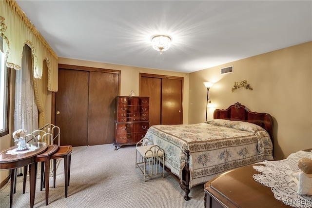 6182 Townline Rd, Wheatfield, NY 14094 - bedroom with multiple closets and light carpet