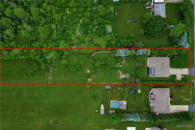 6182 Townline Rd, Wheatfield, NY 14094 - aerial overview of property's location with property boundaries highlighted