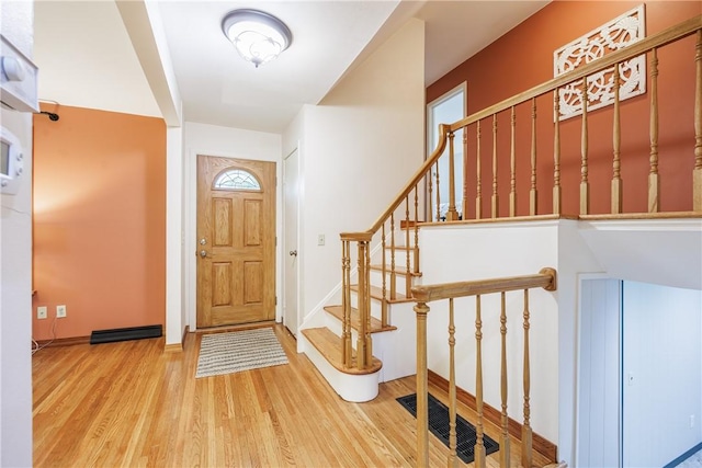 16 Clearview Dr, Henrietta, NY 14534 - foyer featuring wood finished floors and stairway