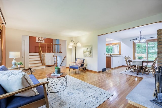 16 Clearview Dr, Henrietta, NY 14534 - living area with stairway and wood finished floors