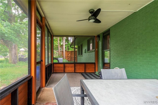 4535 Ransom Rd, Clarence, NY 14031 - sunroom / solarium with a ceiling fan