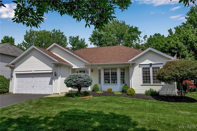 139 Autumn Creek Ct, Amherst, NY 14051 - single story home featuring a garage, driveway, a front lawn, and roof with shingles