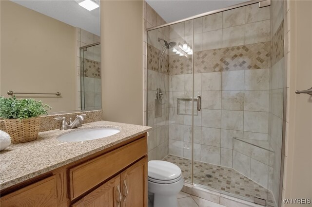 139 Autumn Creek Ct, Amherst, NY 14051 - full bathroom featuring vanity, a shower stall, and tile patterned floors