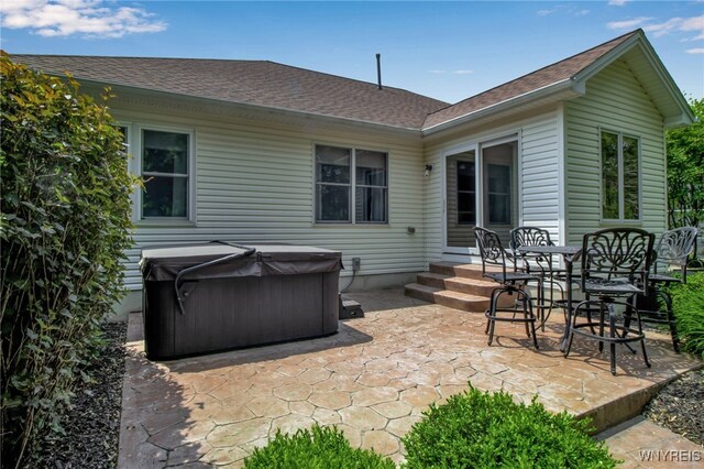 139 Autumn Creek Ct, Amherst, NY 14051 - view of patio / terrace with a hot tub
