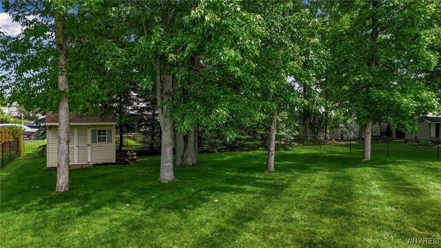 139 Autumn Creek Ct, Amherst, NY 14051 - view of yard featuring a shed