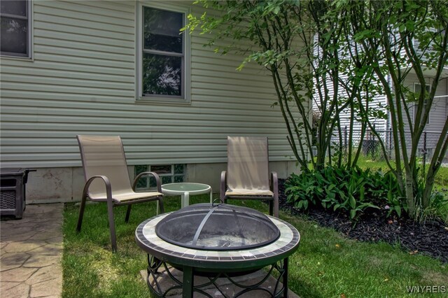 139 Autumn Creek Ct, Amherst, NY 14051 - view of patio with an outdoor fire pit