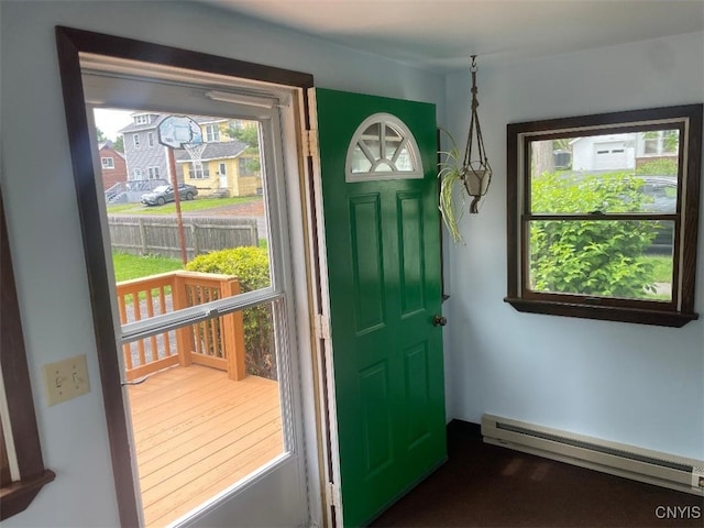205 Morton St, Syracuse, NY 13204 - foyer entrance with a baseboard heating unit
